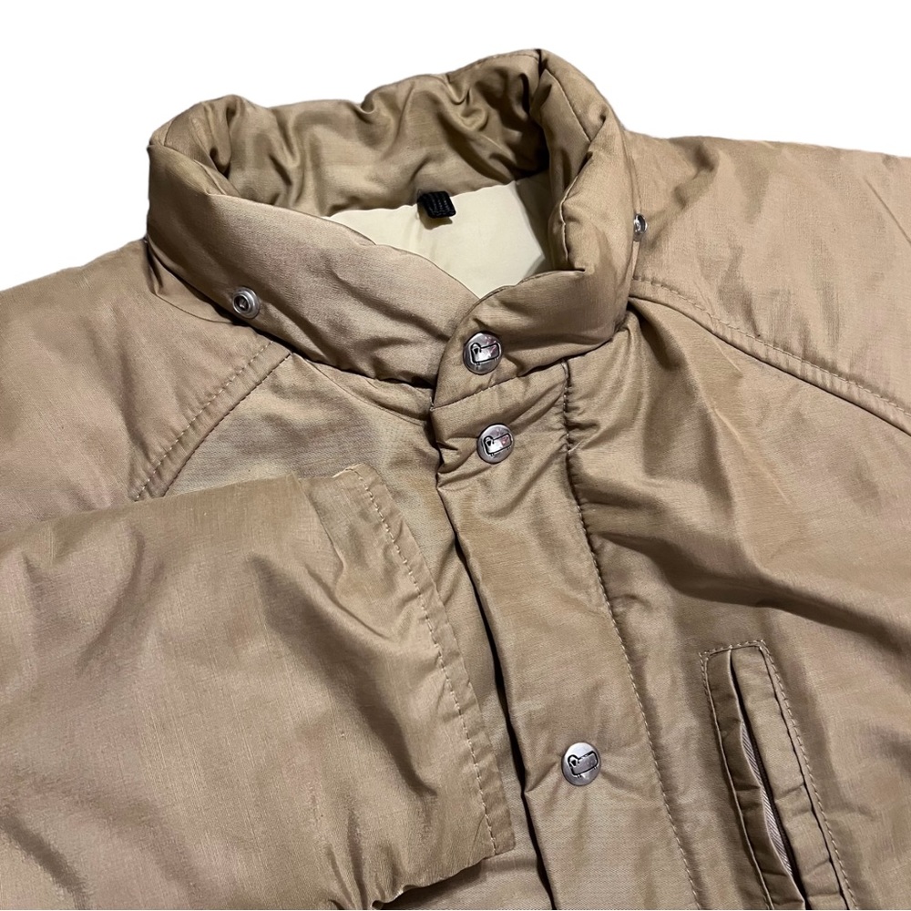 VTG Woolrich Men’s Full Zip Down-Filled Puffer Jacket Khaki/Tan • Medium